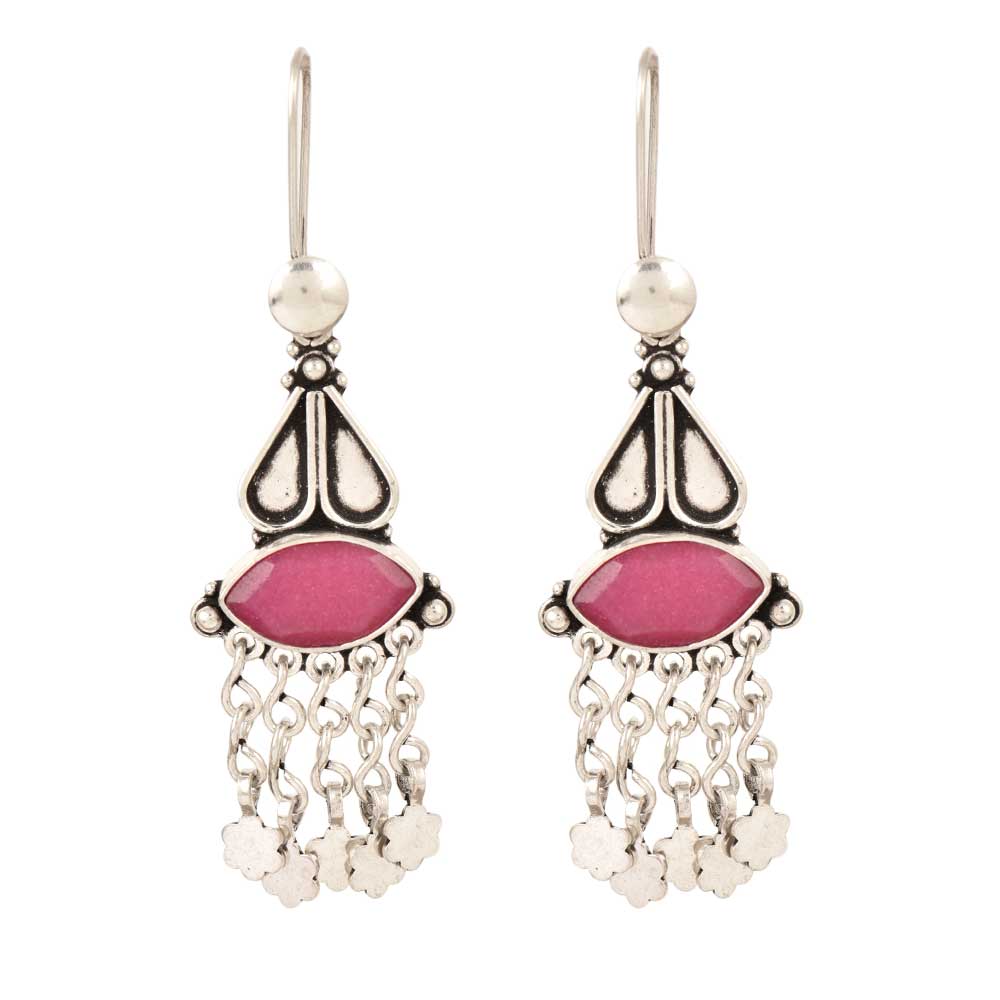Stylish representation of Pink Tourmaline Dangle Earrings conveying elegance and grace.