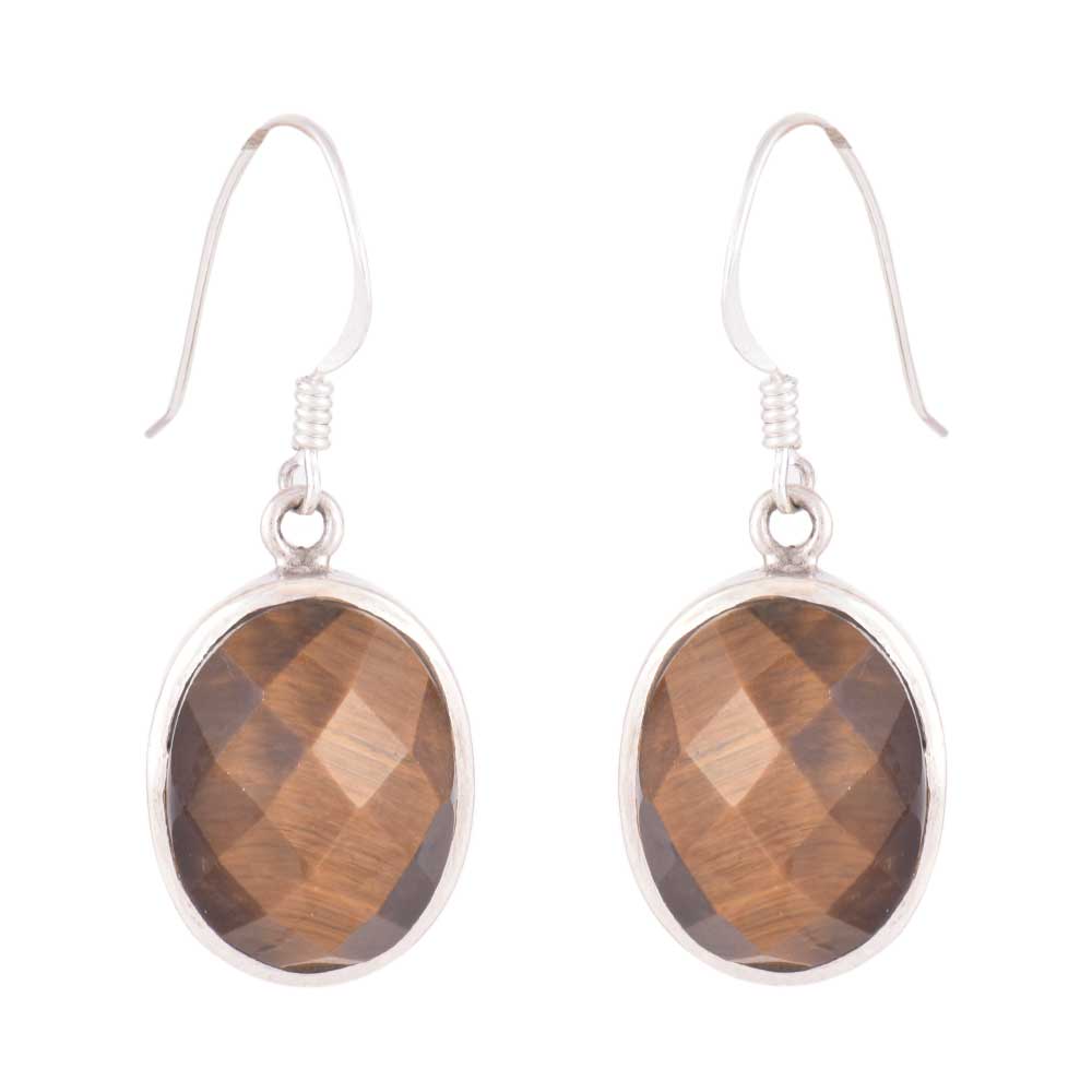 Stylish representation of Tigers Eye Faceted Earrings conveying elegance and grace.