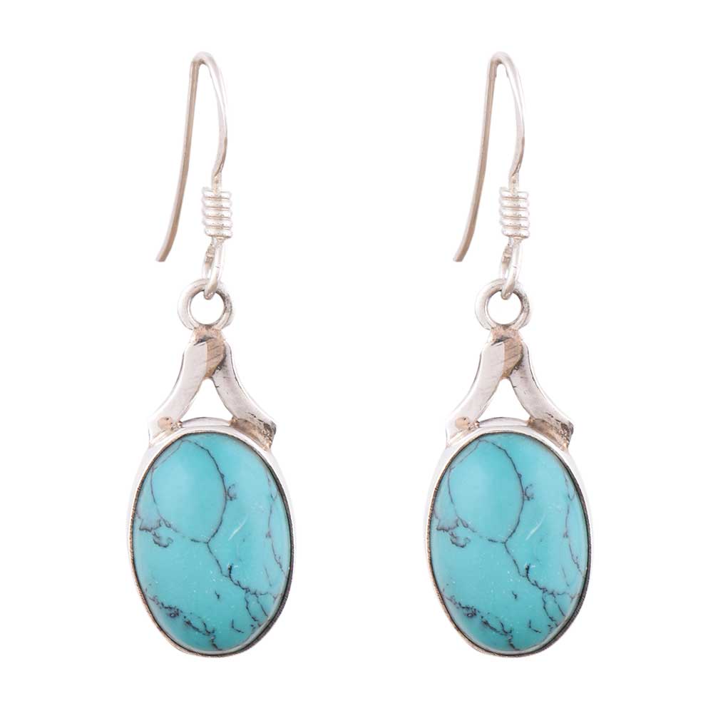 Stylish representation of Turquoise Dangle Earrings conveying elegance and grace.