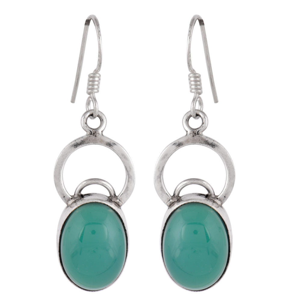 Angled view of lightweight drop earrings crafted in 92.5 Sterling Silver