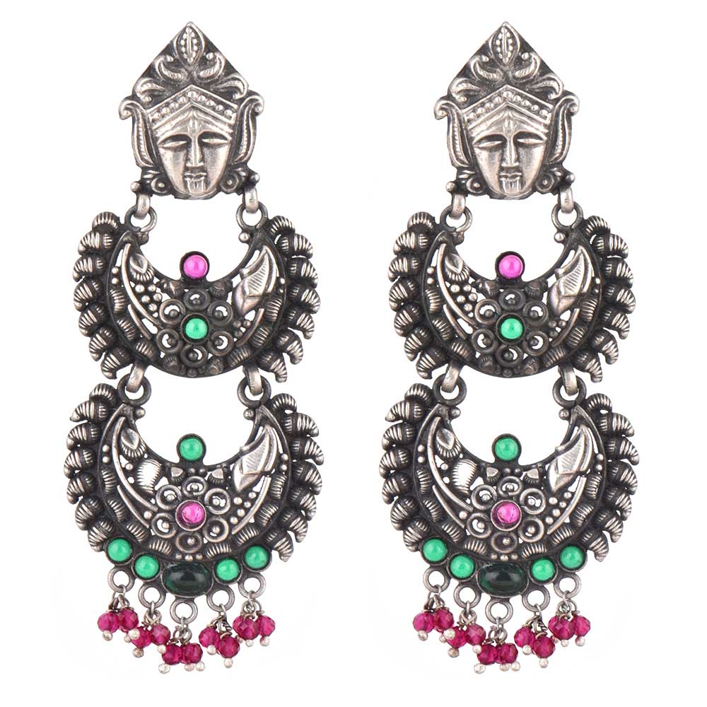 Intricate silver work with Peridot, Tourmaline, Pink Tourmaline