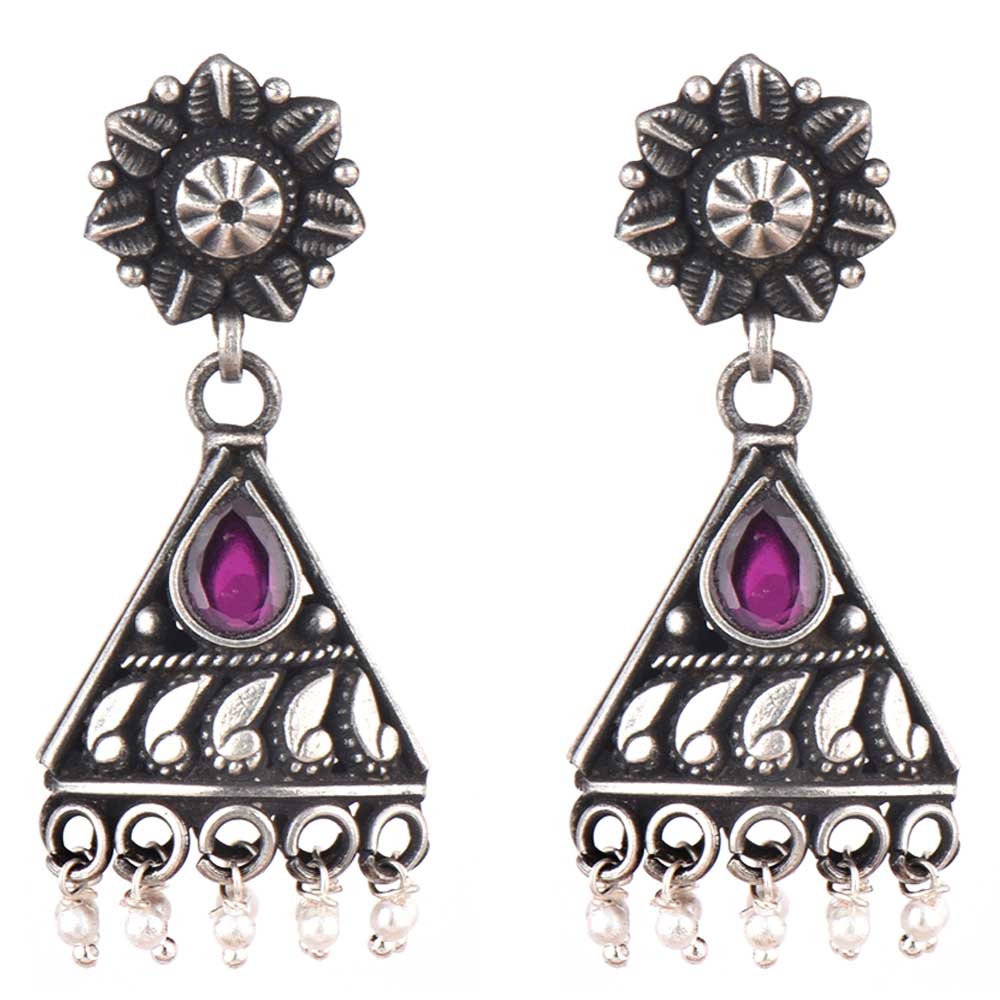 Intricate silver work with Pearl & Amethyst
