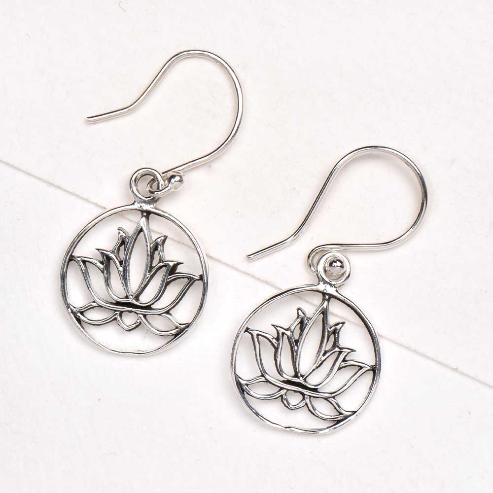 Handmade padma earrings showcasing traditional craft