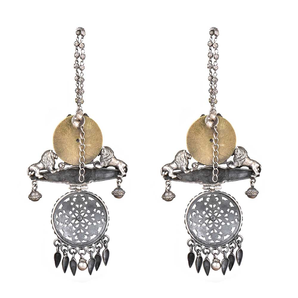 Earring clasp of Banjara earrings in 92.5 Sterling Silver