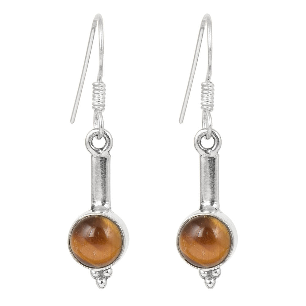 Close-up of intricate details on these 92.5 Sterling Silver pure ball design dangle earrings.