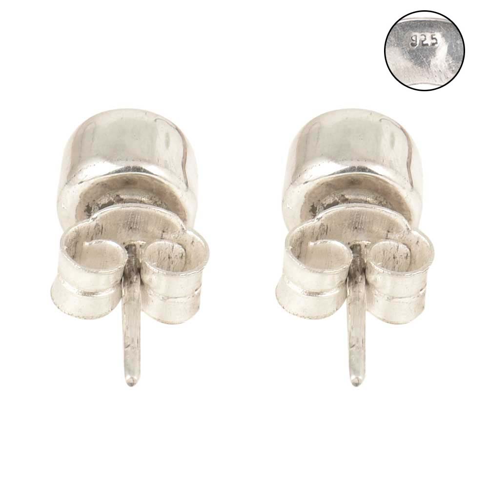 Earrings next to a scale to illustrate the size of Agate Stud Earrings.