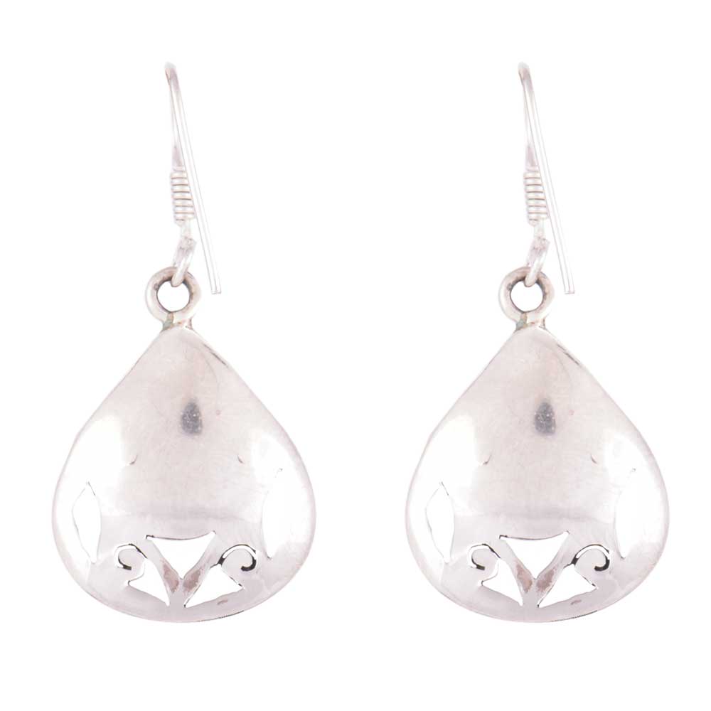 Pair of Oval Drop Earrings displayed on a neutral background for a clear view.