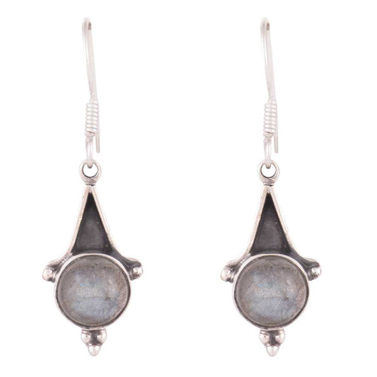 Earrings with everyday pietersite in 92.5 Sterling Silver, artisan-made and inspired by jaali patterns.