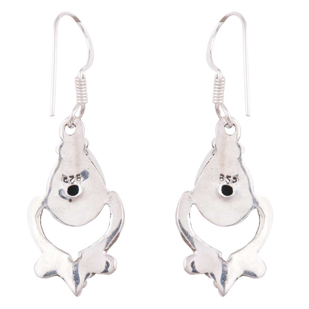 Pair of Turquoise Earrings displayed on a neutral background for a clear view.