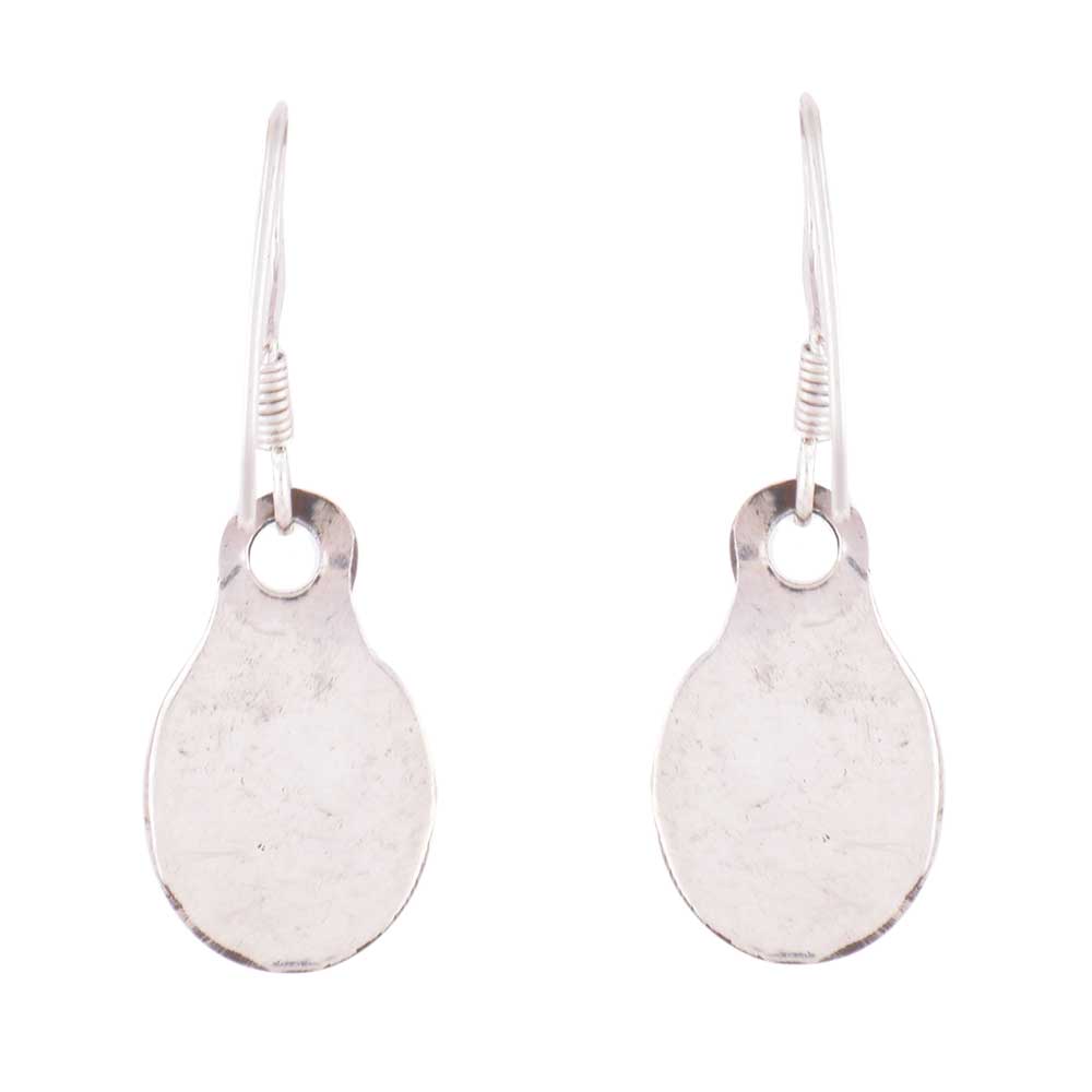 Close up of handmade casual wear red earrings in 92.5 Sterling Silver