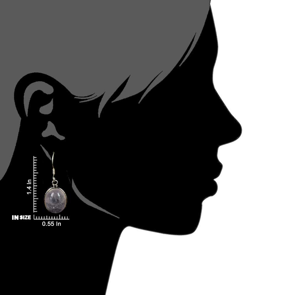 Pair of Rose Quartz Teardrop Earrings highlighting Rose Quartz and textured silver