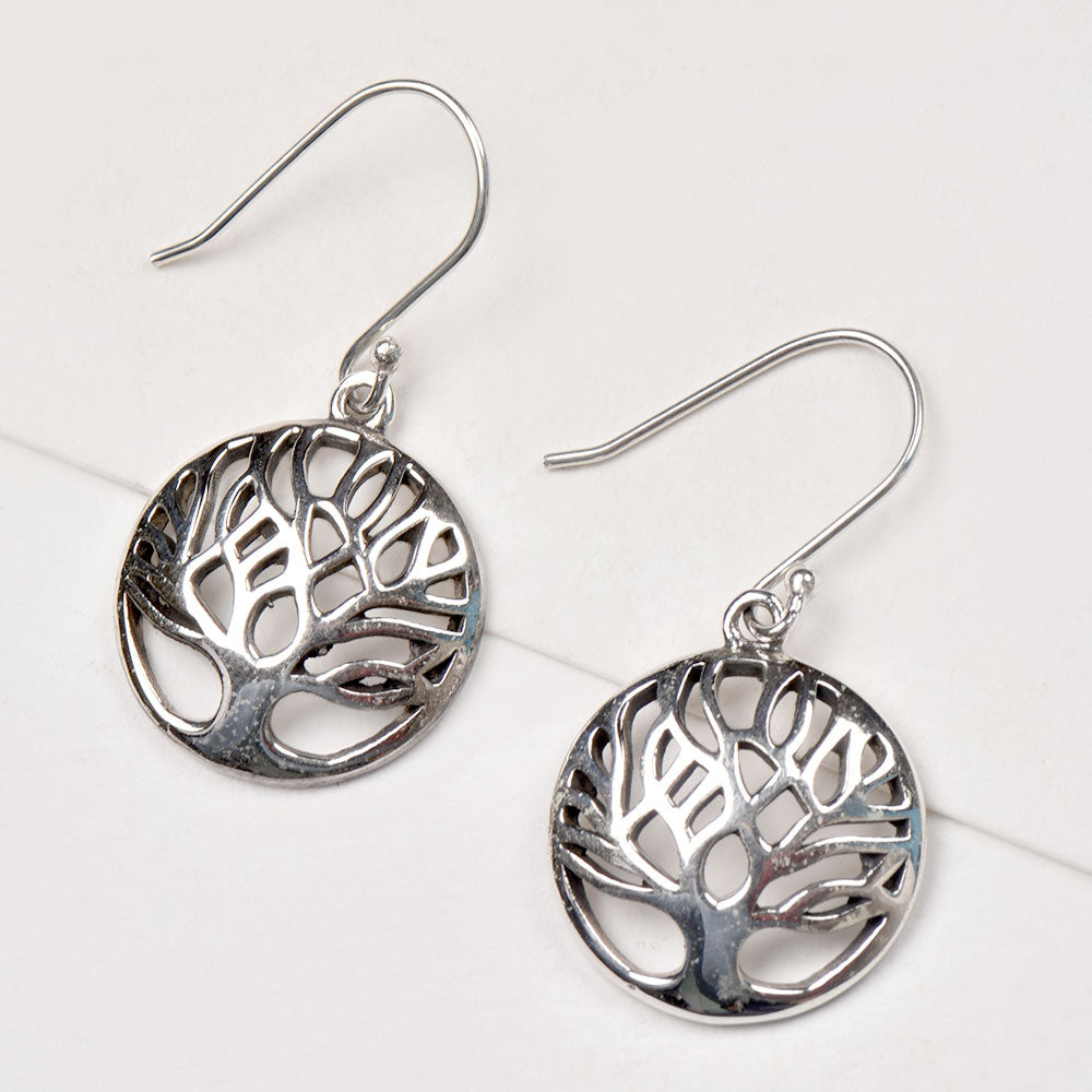 elegant the Tree of Life symbol earrings in 92.5 Sterling Silver