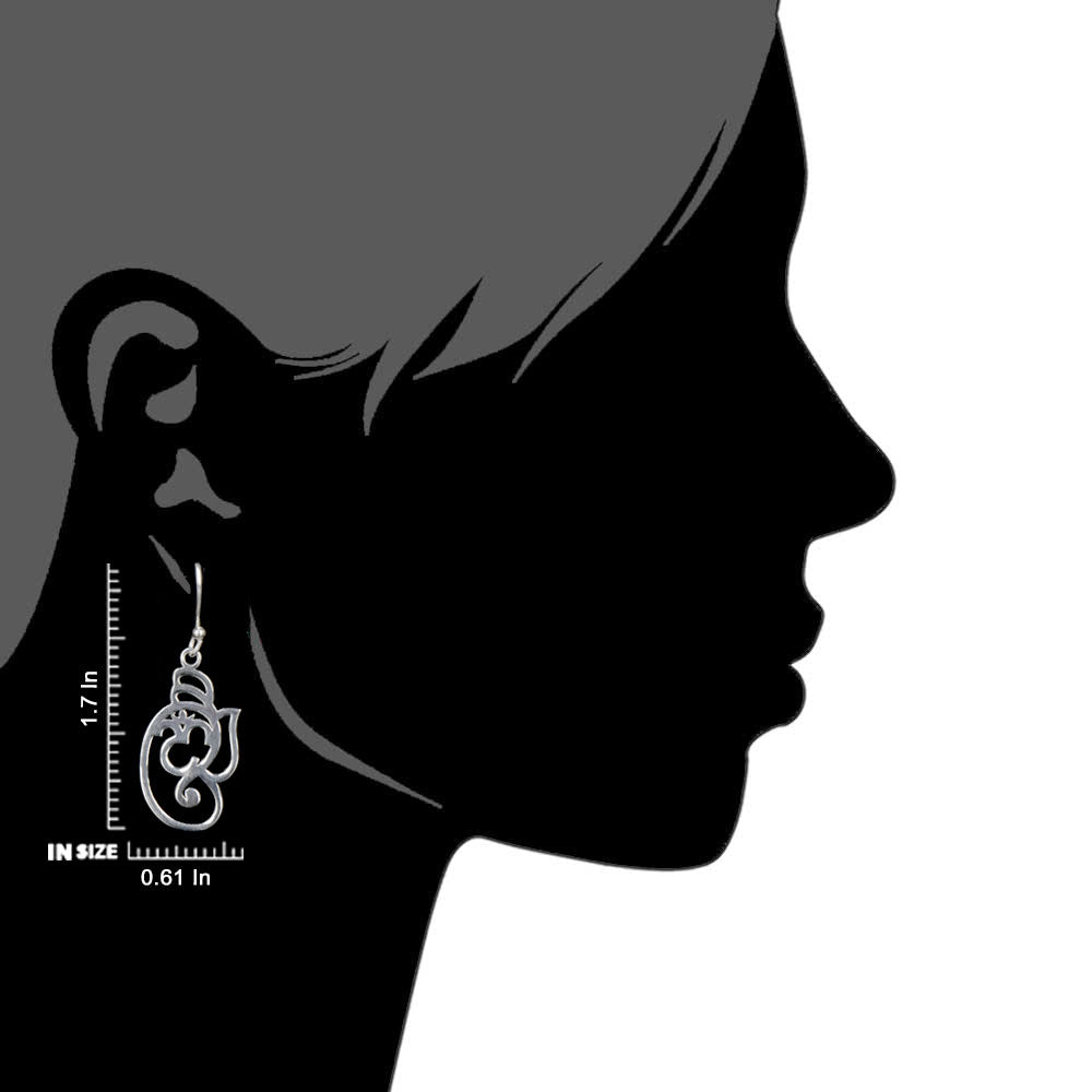 handcrafted modern fusion of tradition design earrings in 92.5 Sterling Silver