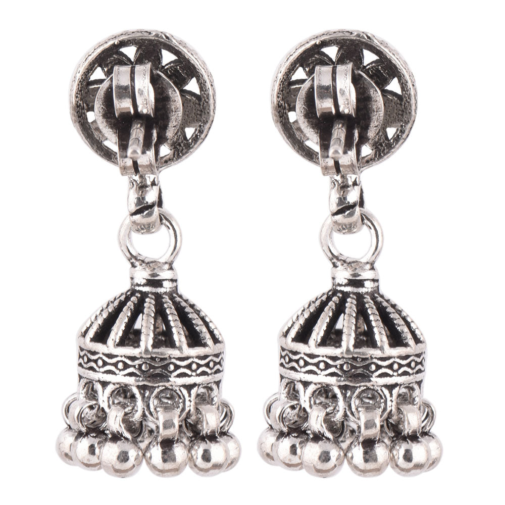 chandelier earrings with crescent-inspired detailing crafted in 925 sterling silver