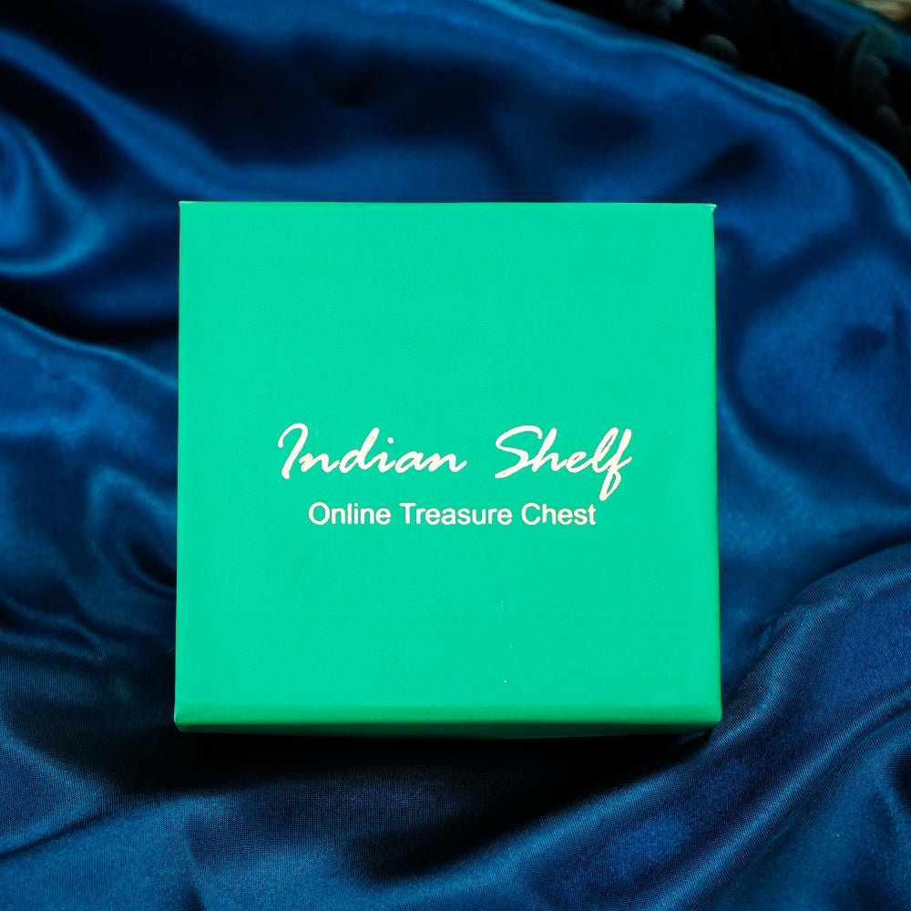 Intricate jaali like pattern on Moonstone Moon Earrings evokes Rajasthani godna art in 92.5 Sterling Silver