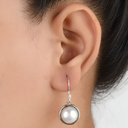 Peals Studded Hook Stud Earrings handcrafted in 92.5 Sterling Silver with subtle Peals Studded Hook details capturing quiet heritage