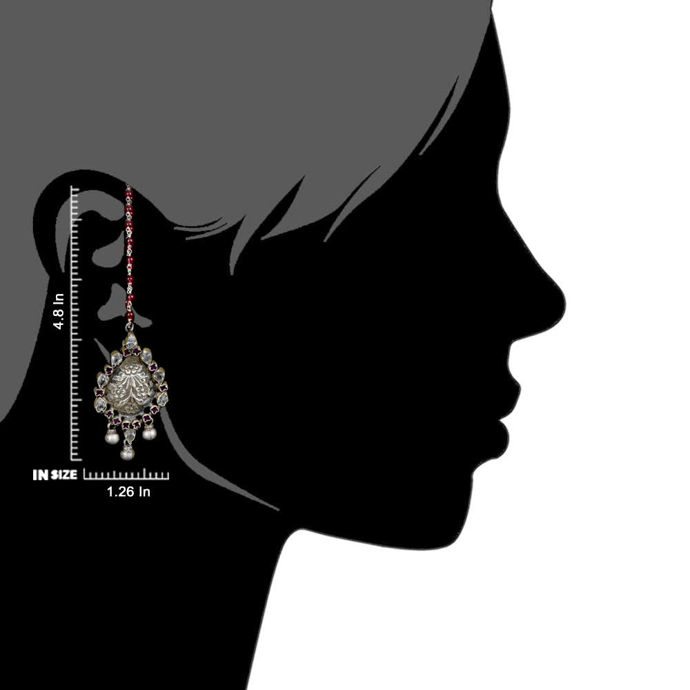 elegant pink tourmaline jhumki earrings suitable for kurta or dresses