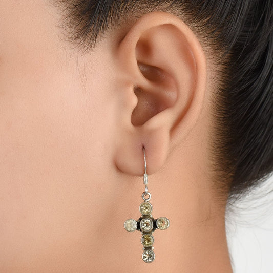 Earring clasp of Neel Lapis earrings in 92.5 Sterling Silver