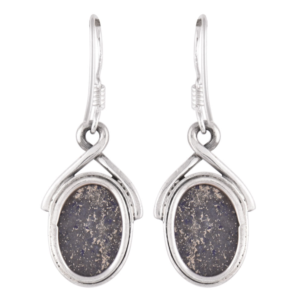 Side view of Aabha Quartz earrings in 92.5 Sterling Silver
