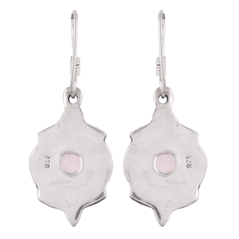 Detail of moon of Moonchild Moonstone earrings in 92.5 Sterling Silver