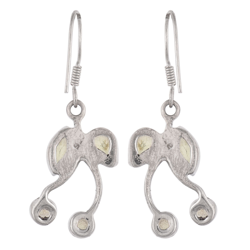 Front view of Neel Topaz earrings in 92.5 Sterling Silver