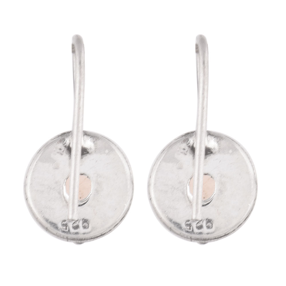 Front view of Aabha Quartz earrings in 92.5 Sterling Silver
