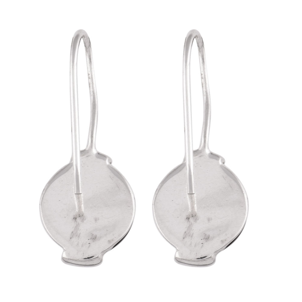 Front view of Dhoop Citrine earrings in 92.5 Sterling Silver