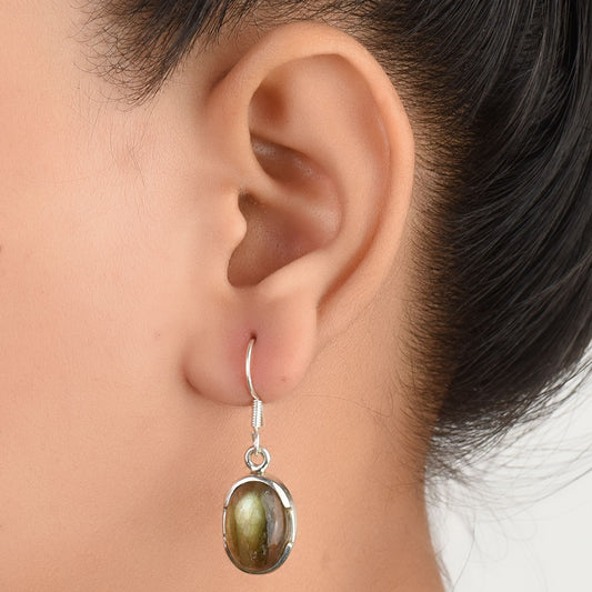 Texture of silver of Machli earrings in 92.5 Sterling Silver