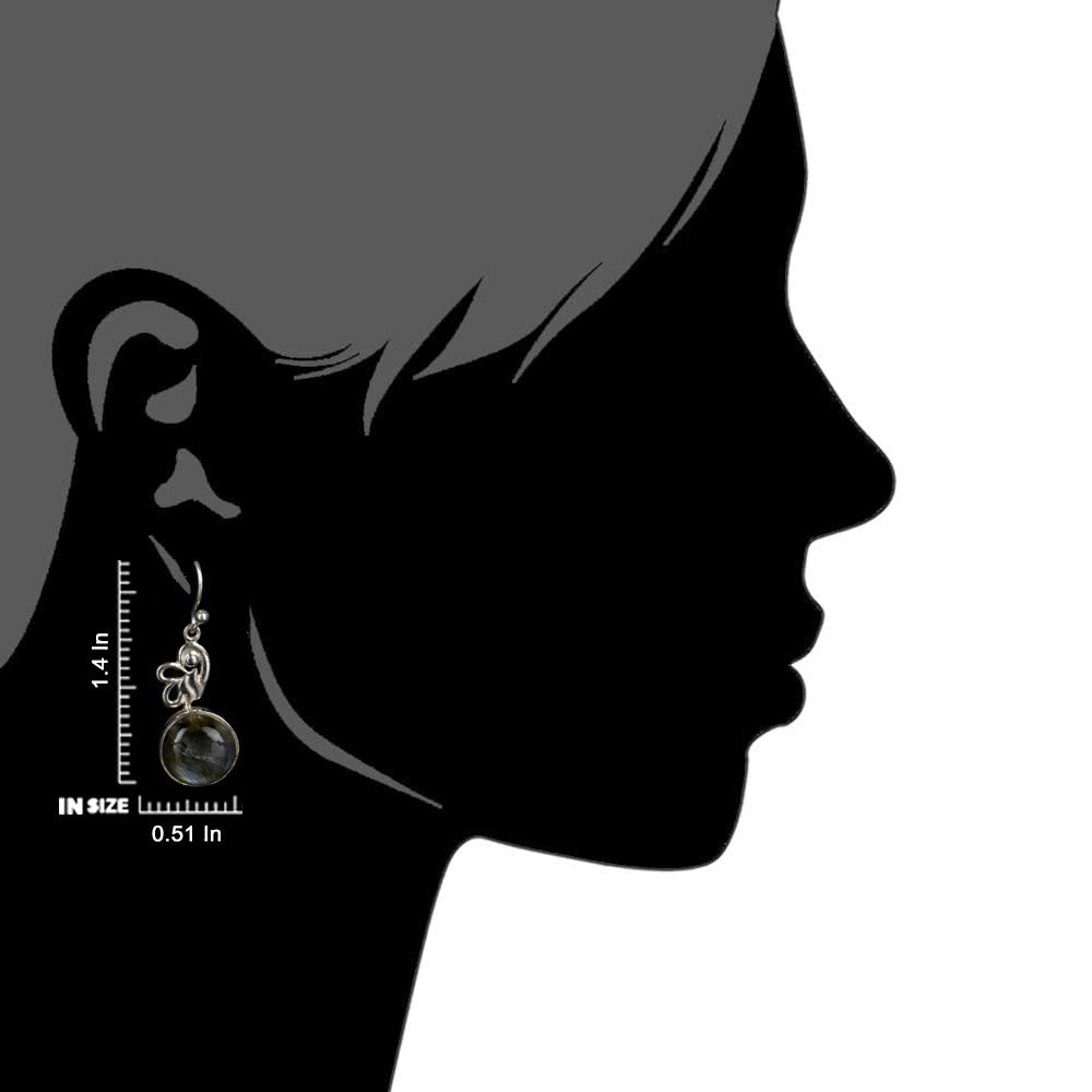 Side view of Gul earrings in 92.5 Sterling Silver