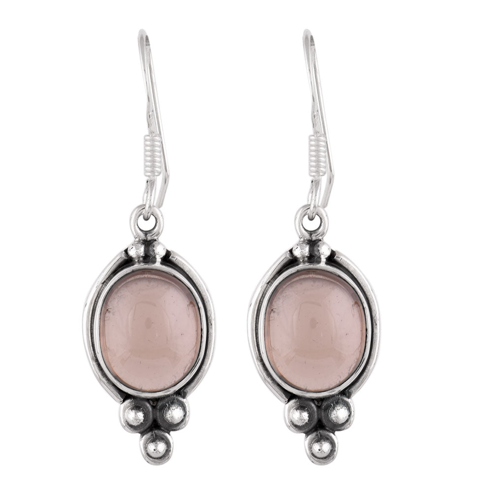 Angled view of Jamuni Amethyst earrings in 92.5 Sterling Silver