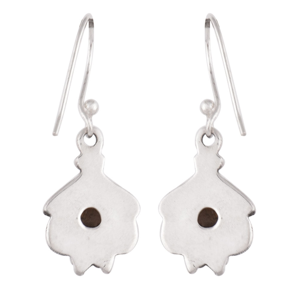 Side view of Moonchild Moonstone earrings in 92.5 Sterling Silver