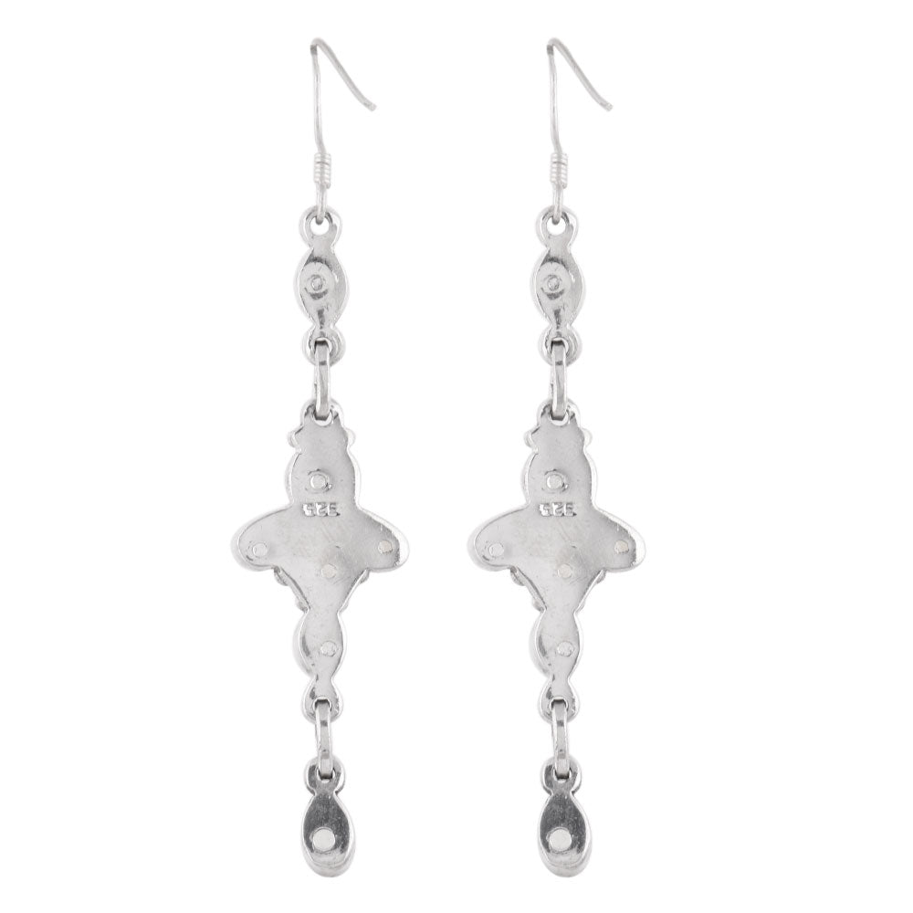 Close up of Gul Citrine earrings in 92.5 Sterling Silver