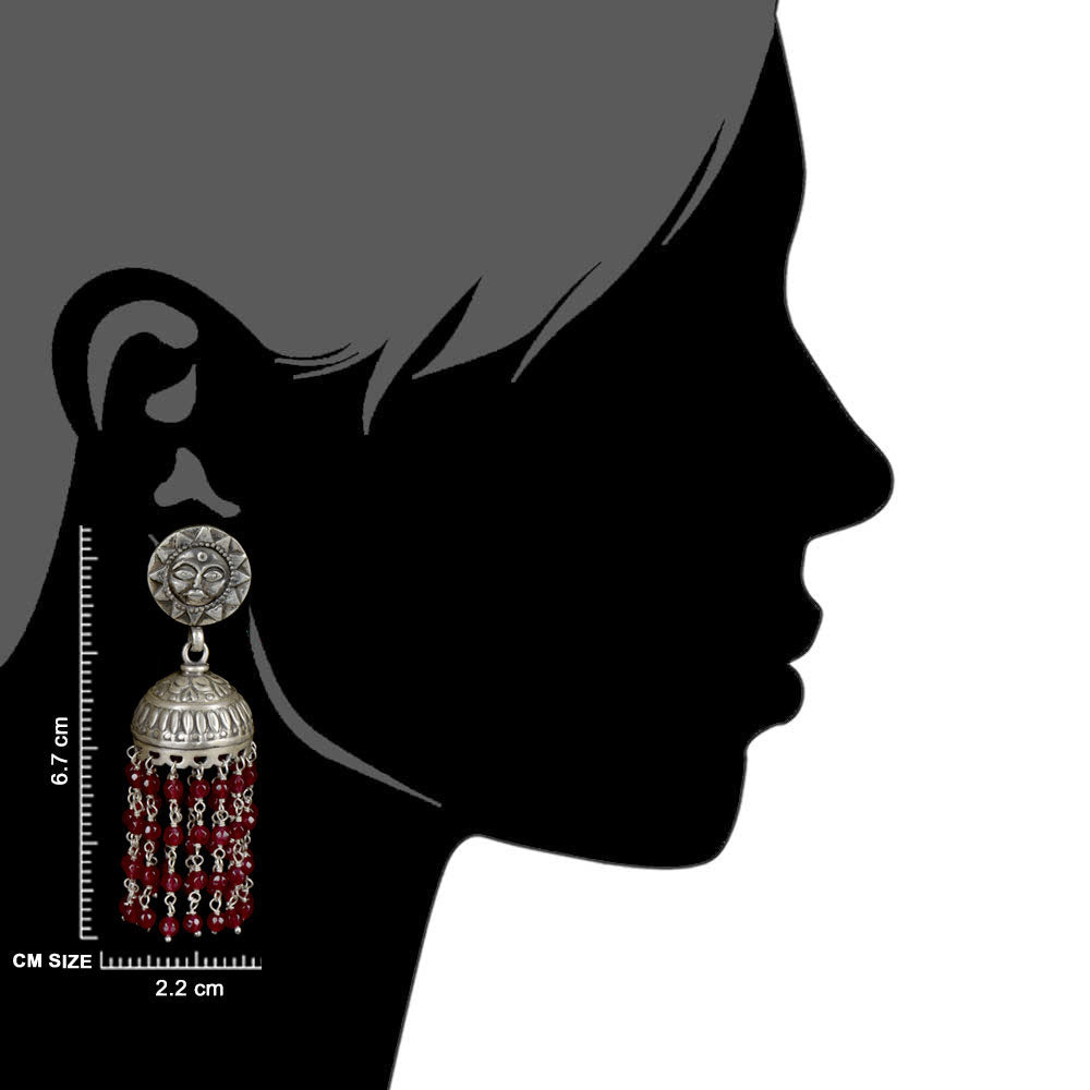 Surya Onyx design earrings with 92.5 Sterling Silver shine