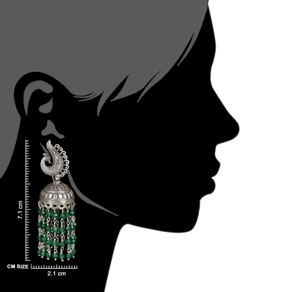 Chaandni design jhumki with 92.5 Sterling Silver shine