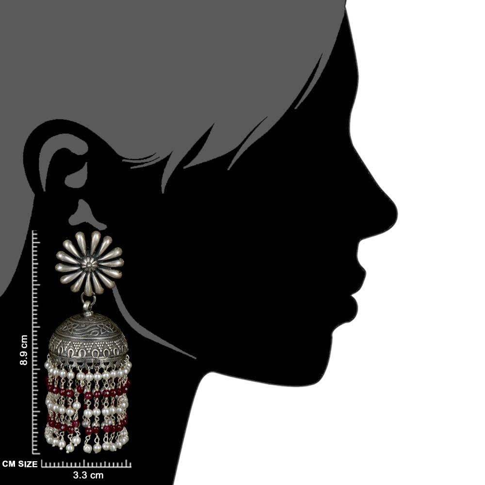 Chaandni design jhumki with 92.5 Sterling Silver shine