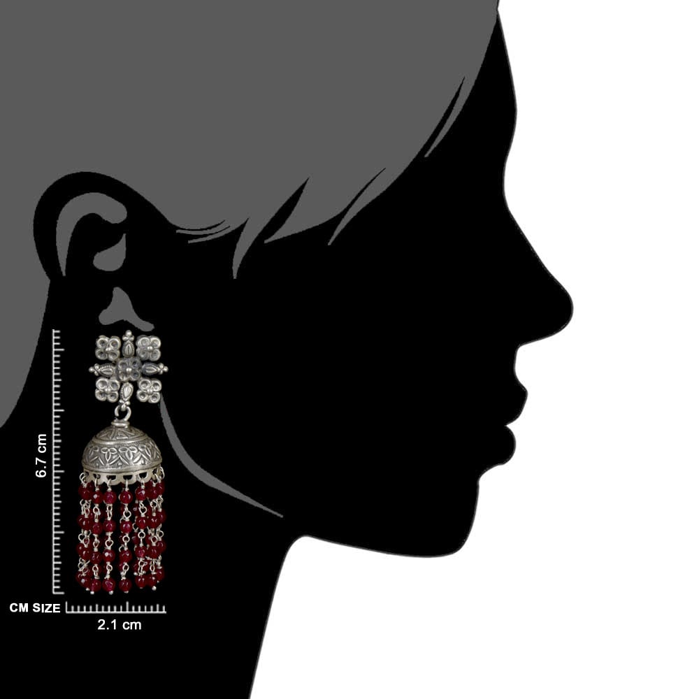 Chaandni design jhumki with 92.5 Sterling Silver shine