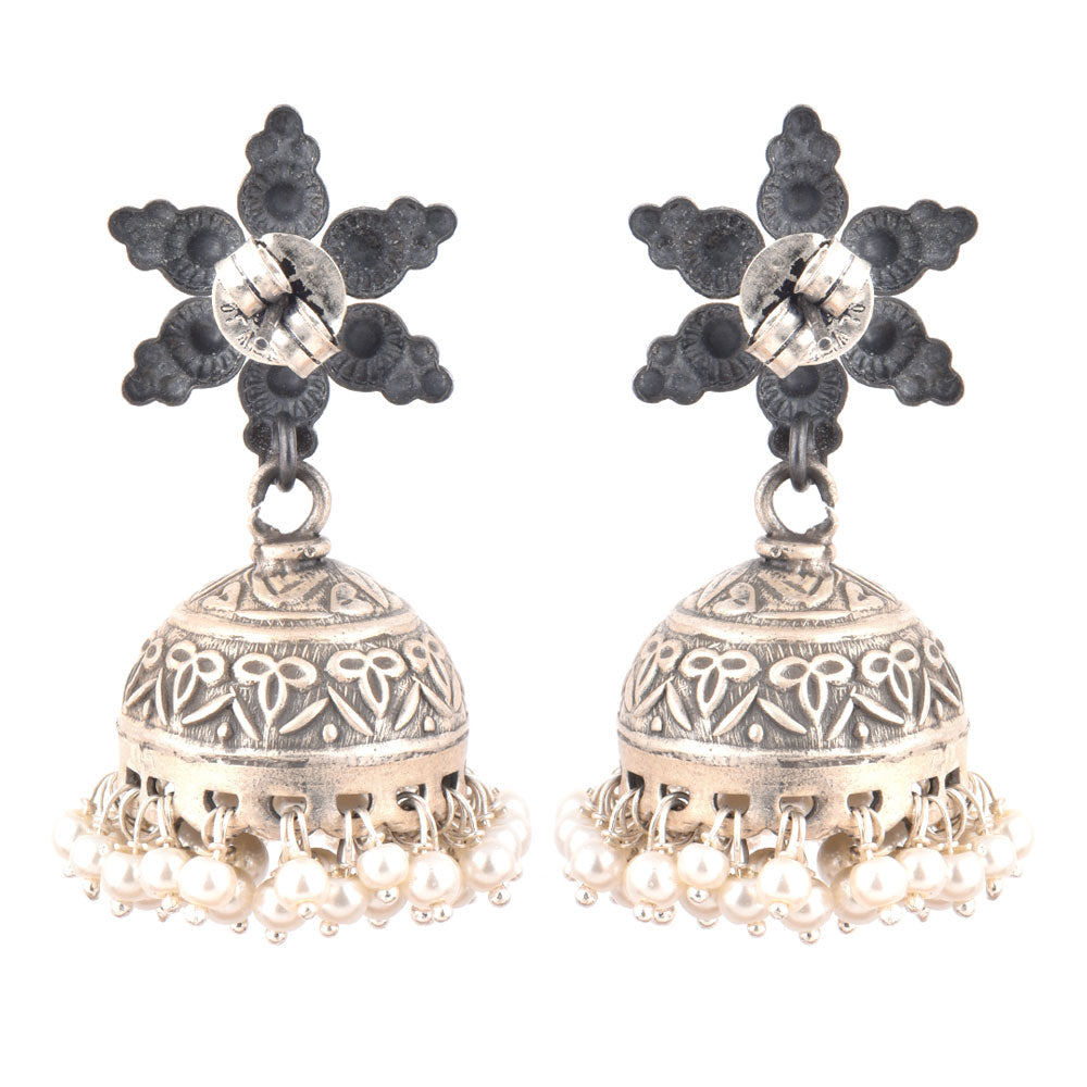 Close-up of intricate gul engraving in sterling silver