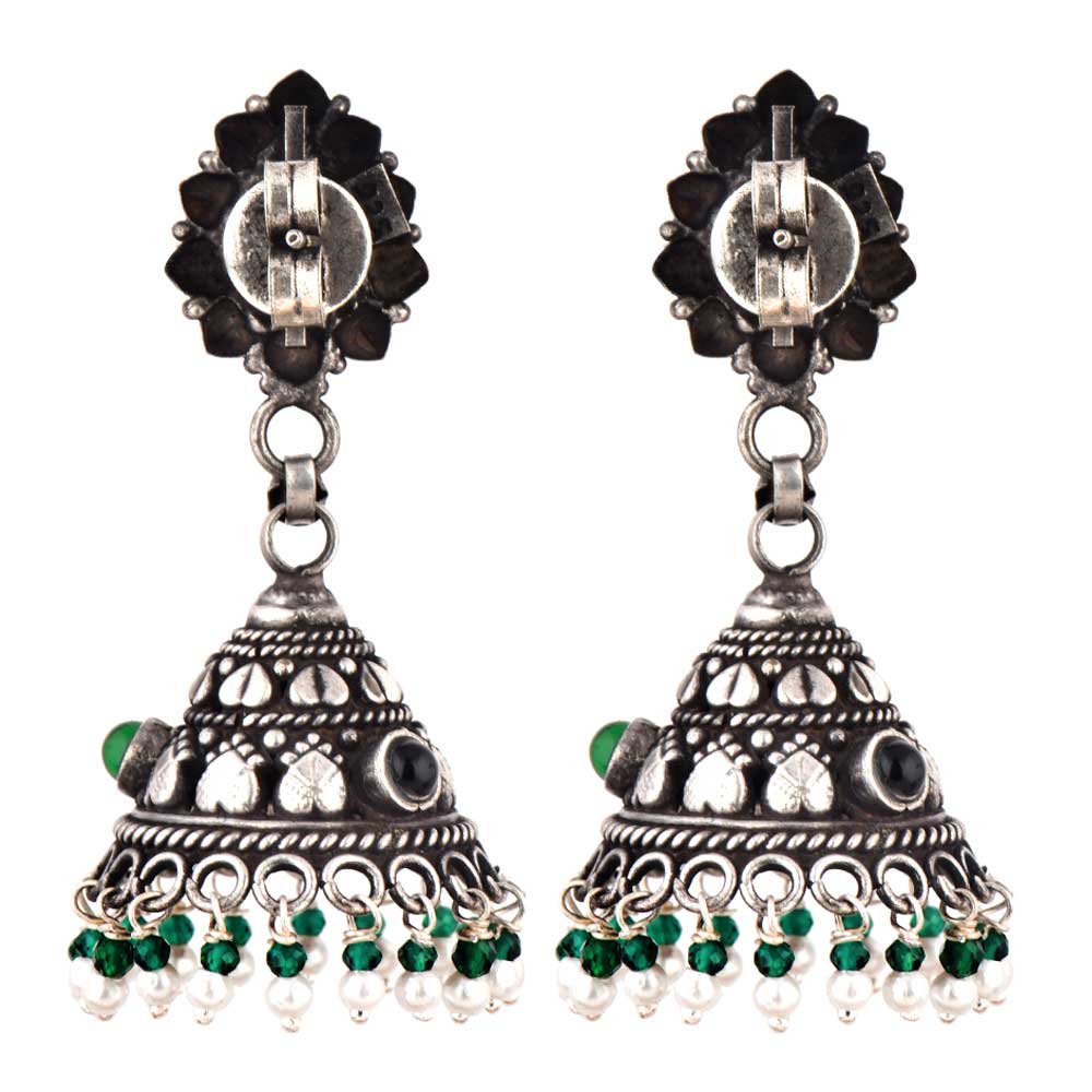 Side angle showing Amethyst & Green Onyx shape and texture