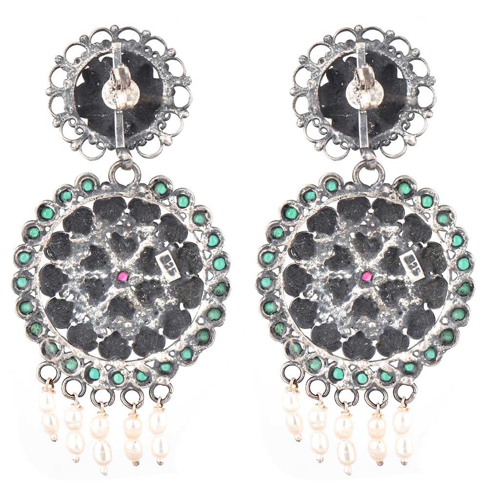 Close up of circular details crafted by artisans