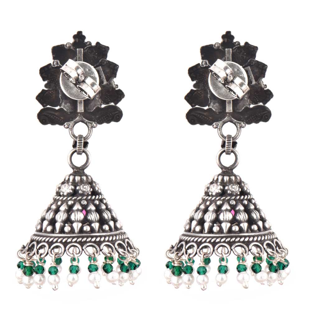 Close up of jhumki details crafted by artisans