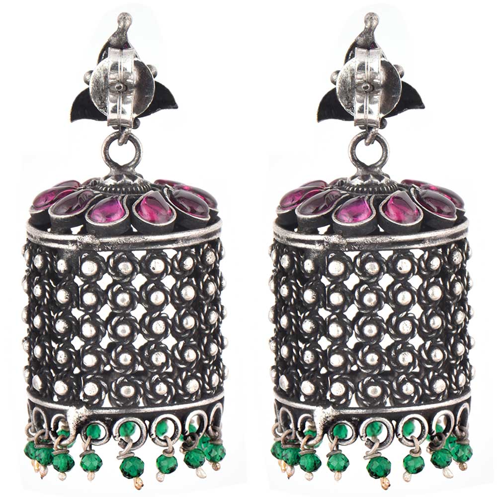 Close up of jhumki details crafted by artisans
