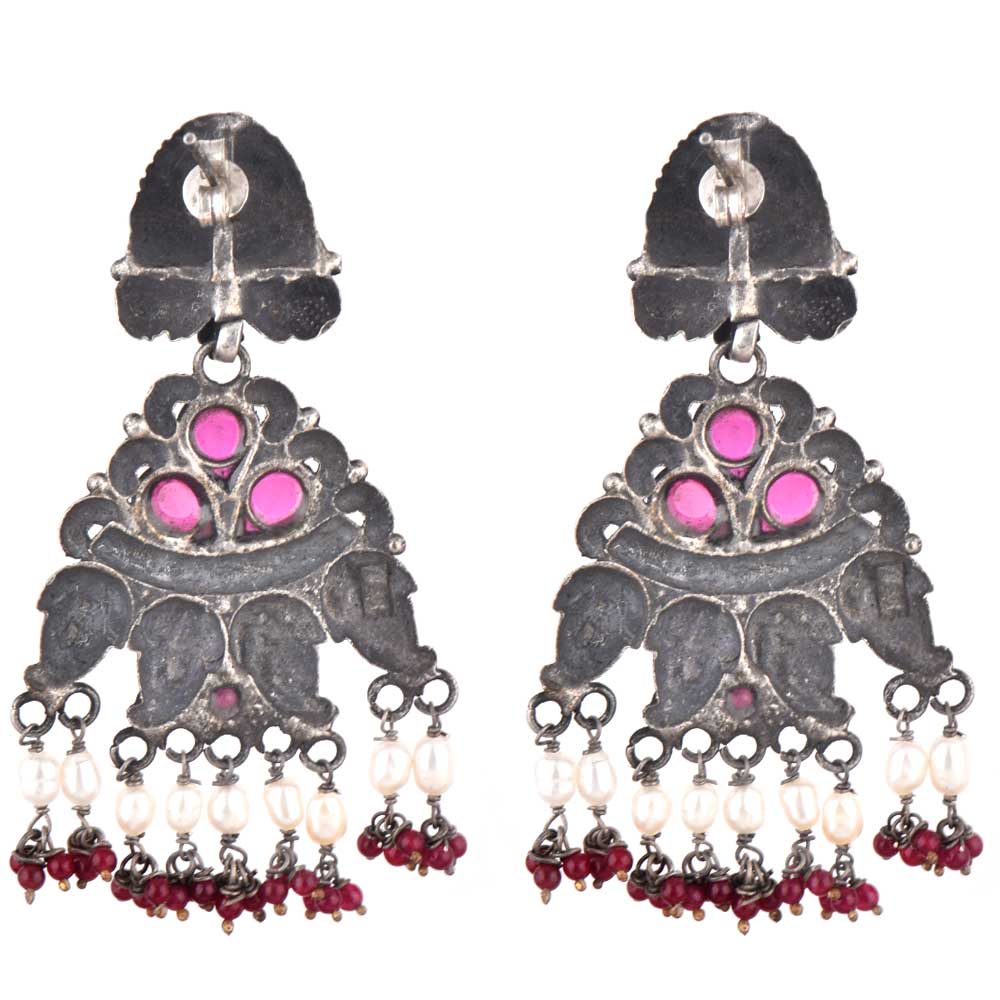 Close up of peacock details crafted by artisans