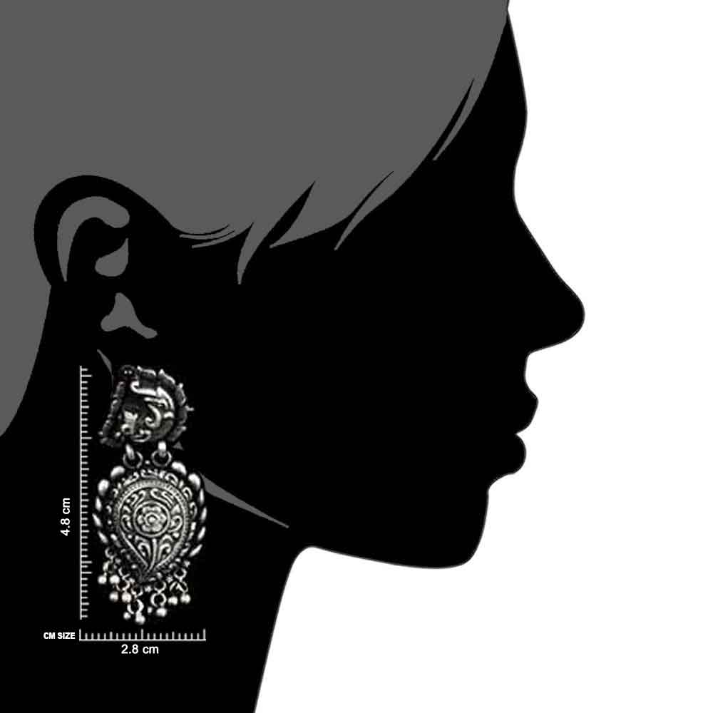 Rajasthan inspired earrings in 92.5 Sterling Silver