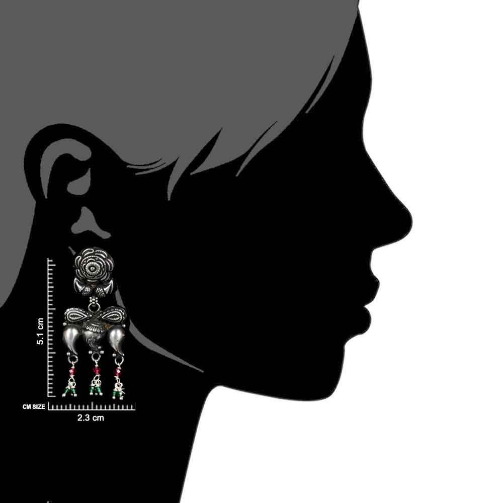 Rajasthan inspired earrings in 92.5 Sterling Silver