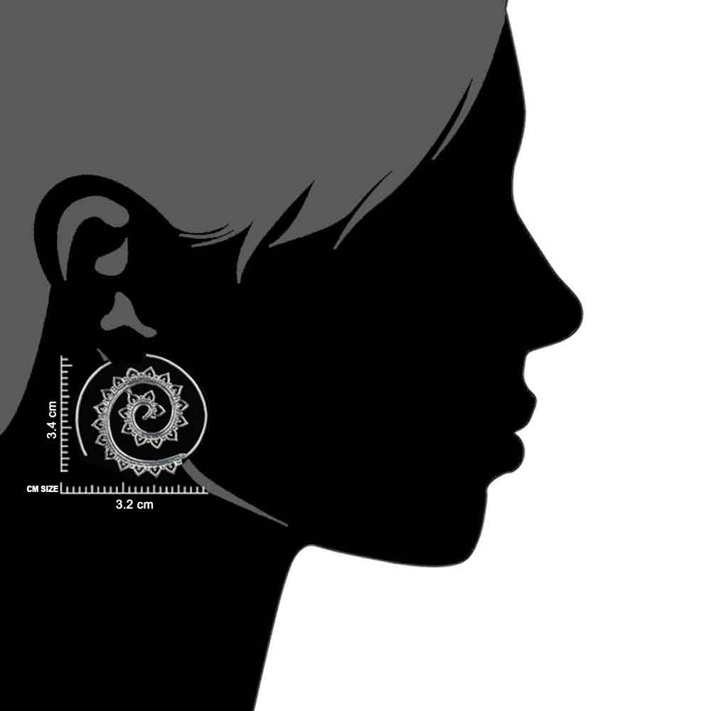 Elegant leaf earrings jewelry in 92.5 sterling silver on neutral background