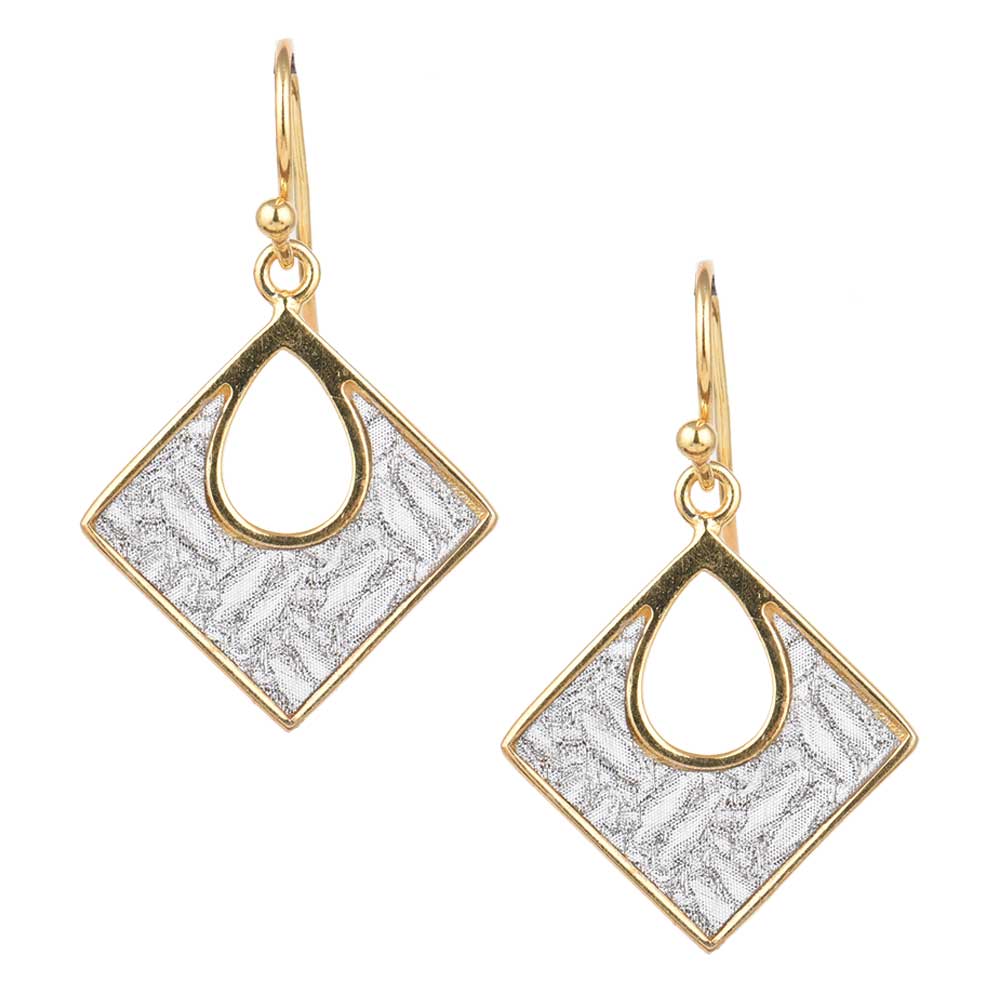Detail of handmade craftsmanship on Square Earrings in 925 Silver earrings in 92.5 Sterling Silver