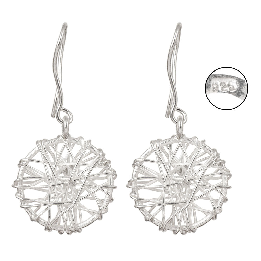 Back view of the handcrafted boho chic style earrings, highlighting craftsmanship.