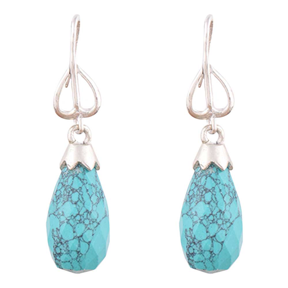 Stylish representation of Turquoise Dangle Earrings conveying elegance and grace.