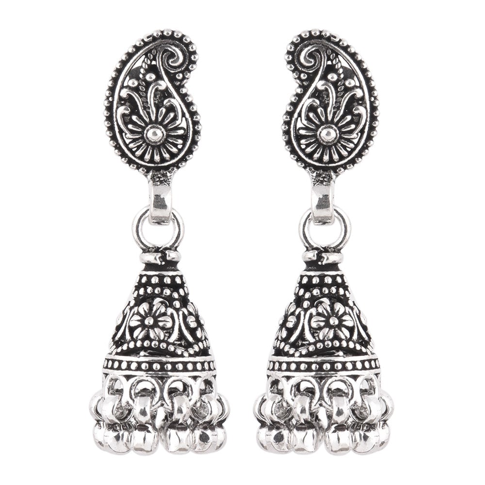 Pair of Paisley earrings with subtle sheen