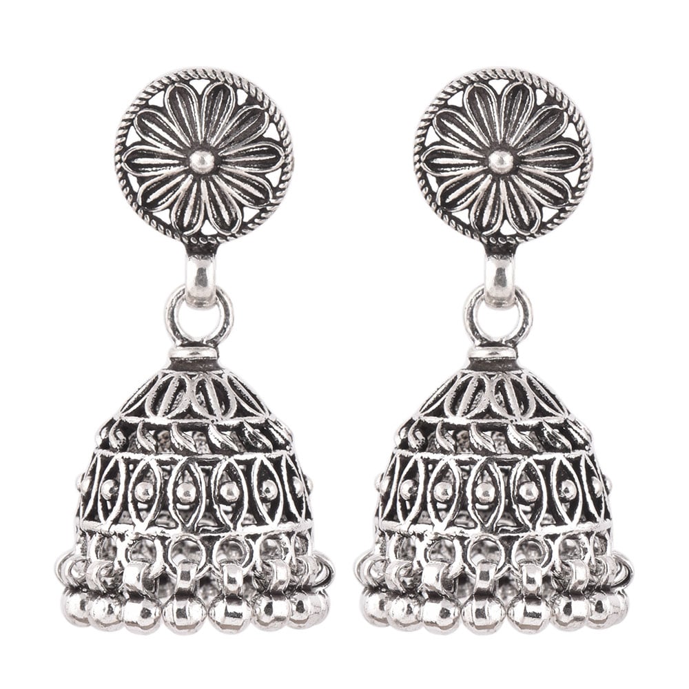Pair of Floral earrings with subtle sheen